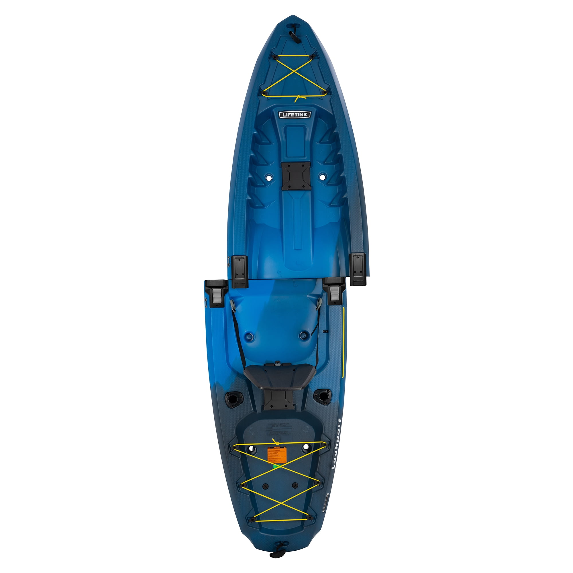 Lockport Modular Sit-On-Top Fishing Kayak, 9 ft. 4 in., Azure Fusion, 2-Piece Portable Design with Paddle and Adjustable Backrest