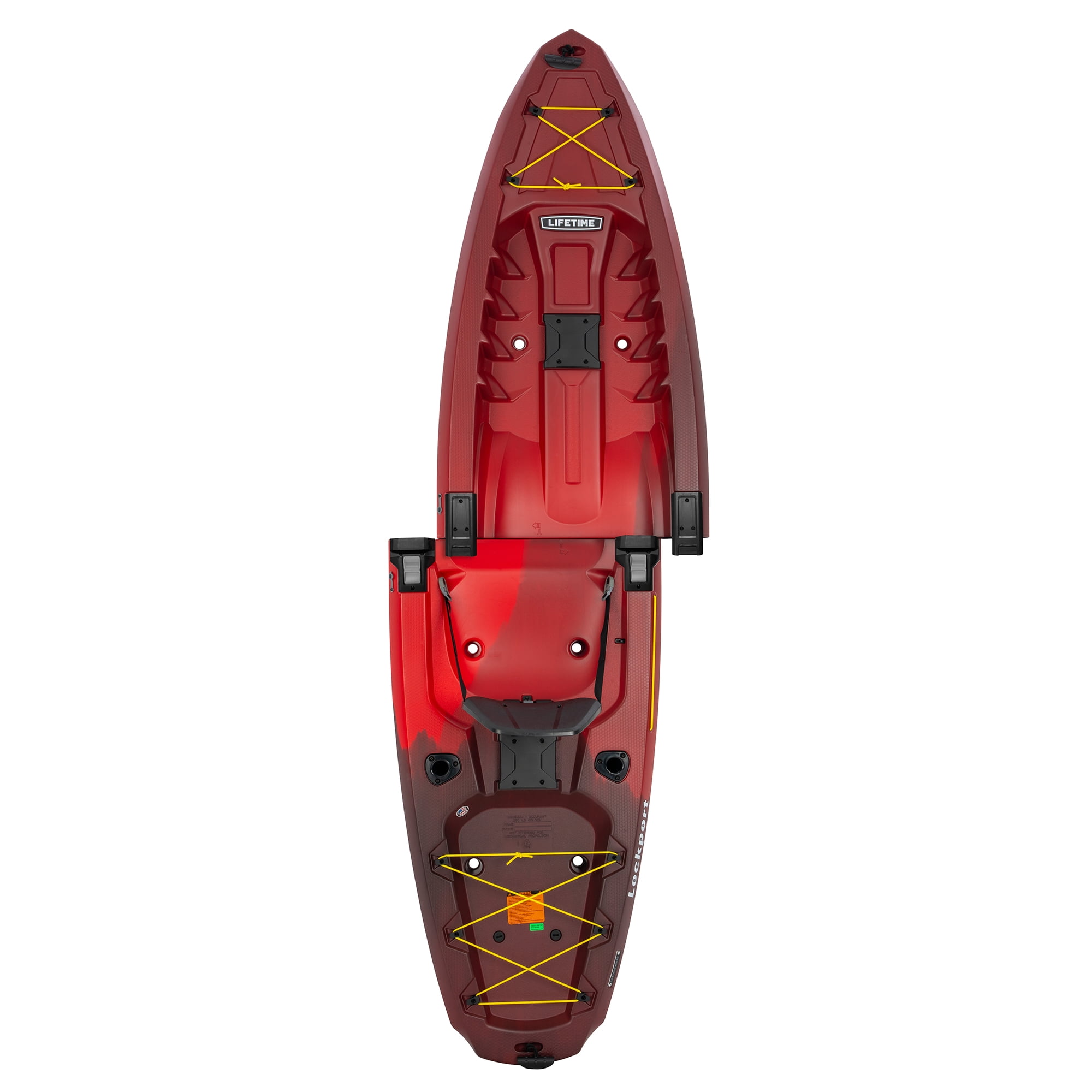 Lockport Modular Sit-On-Top Fishing Kayak, 9 ft. 4 in., Volcano Fusion, 2-Piece Portable Design with Paddle and Adjustable Backrest