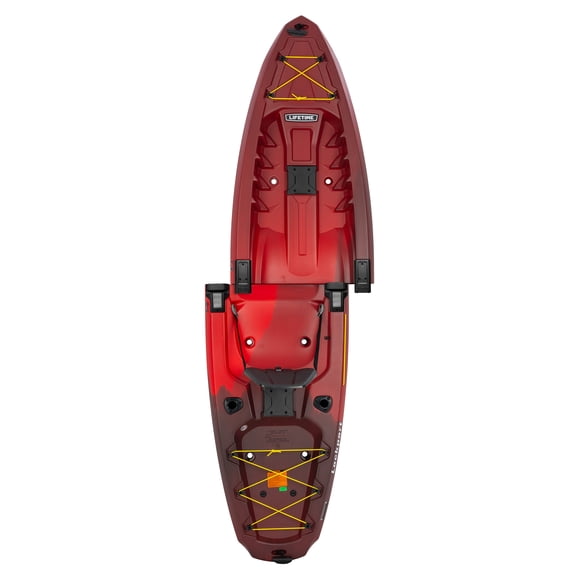 Lifetime Lockport Modular Sit-On-Top Fishing Kayak, 9 ft. 4 in., Volcano Fusion, 2-Piece Portable Design with Paddle and Adjustable Backrest