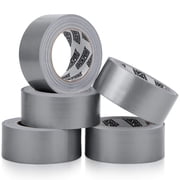 Lockport Silver Duct Tape Strong Flexible Waterproof 5 Roll 1.88 Inch x 30 Yards