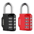 thumbnail image 1 of Combination Lock, AMIR Stainless Steel 4 Digit Locks for Home School Locker Luggage Storage Box Bike, 1 of 11