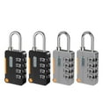 thumbnail image 1 of Locks for Locker, AMIR 4 Digit Code Resettable Padlock for Locker Luggage Fence Toolbox Storage Box School Gym 4 Packs, 1 of 9