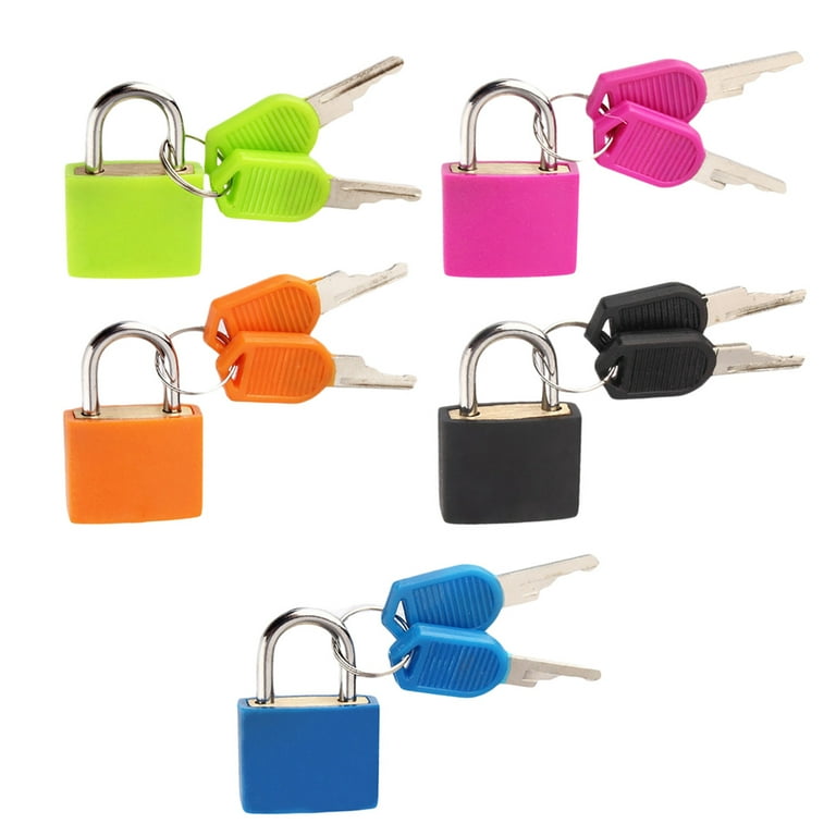 Locks with Keys, Colors Small Suitcase Luggage Padlocks with
