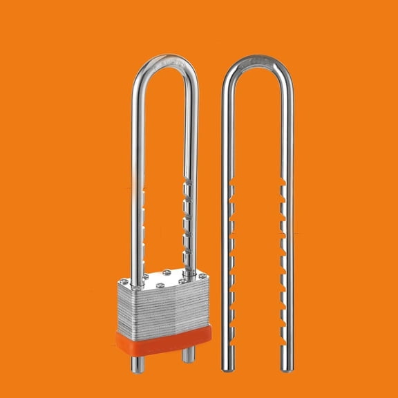 Locks with Keys, Laminated Steel Keyed Padlock with Adjustable Shackle, Long Padlocks with Same Key, 3 Pack
