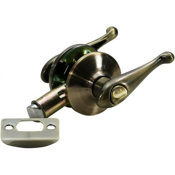 Lockset for RV - Style 6 - Lever Set - (Privacy | Antique English) - Recreational Vehicle Camper Trailer Mobile Home