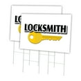 thumbnail image 1 of Locksmith 2 Pack Of 24" x 36" Yard Sign & Stake | Advertise Your Business | Stake Included Image On Front Only | Made in The USA, 1 of 3