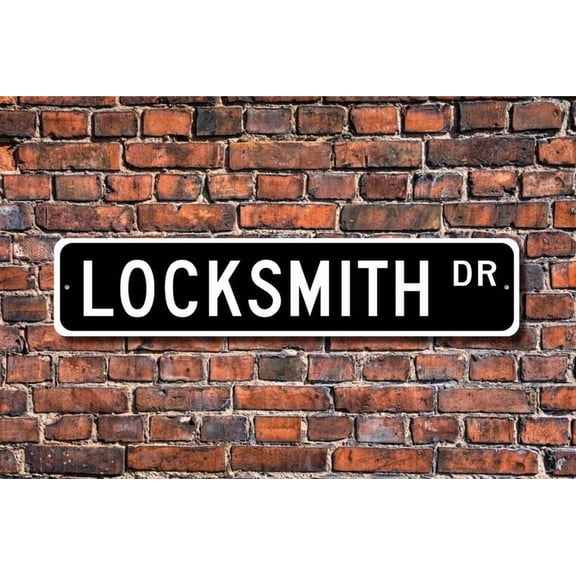 Locksmith Locksmith Gift Locksmith sign Gift for Locksmith Auto or house key maker Metal Aluminum Sign - Size: 16 x 4 Inches
