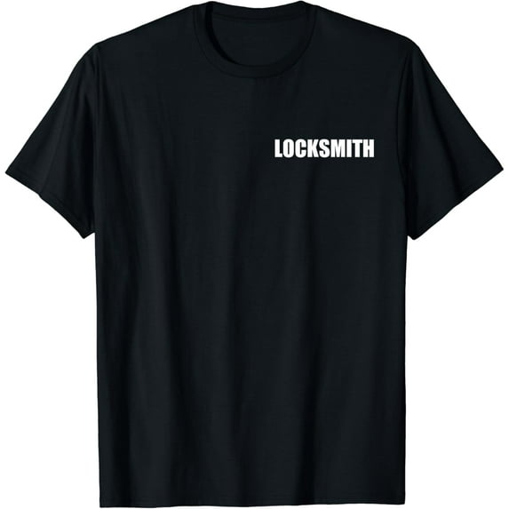 Locksmith Logo Style Employees Official Uniform Work Design T-Shirt