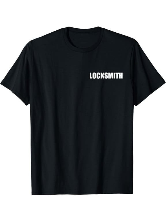Locksmith Logo Style Employees Official Uniform Work Design T-Shirt