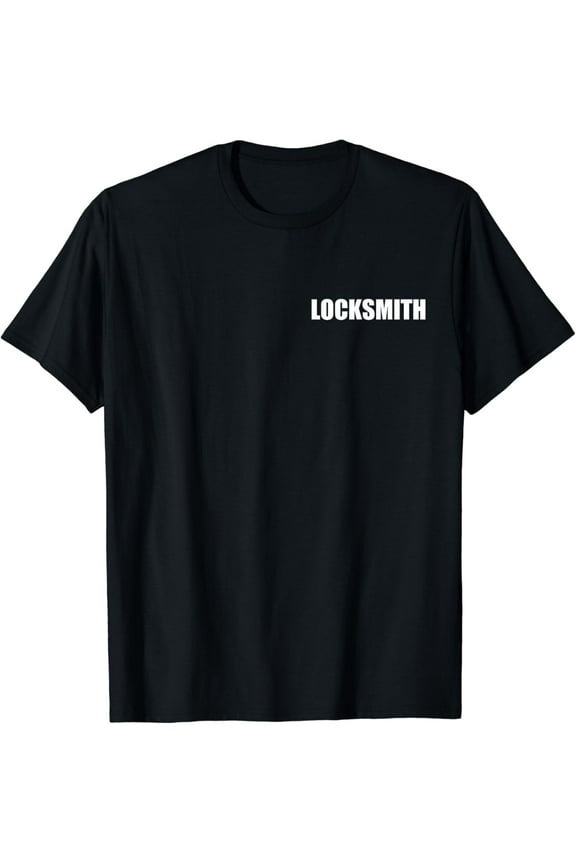 Locksmith Logo Style Employees Official Uniform Work Design T-Shirt