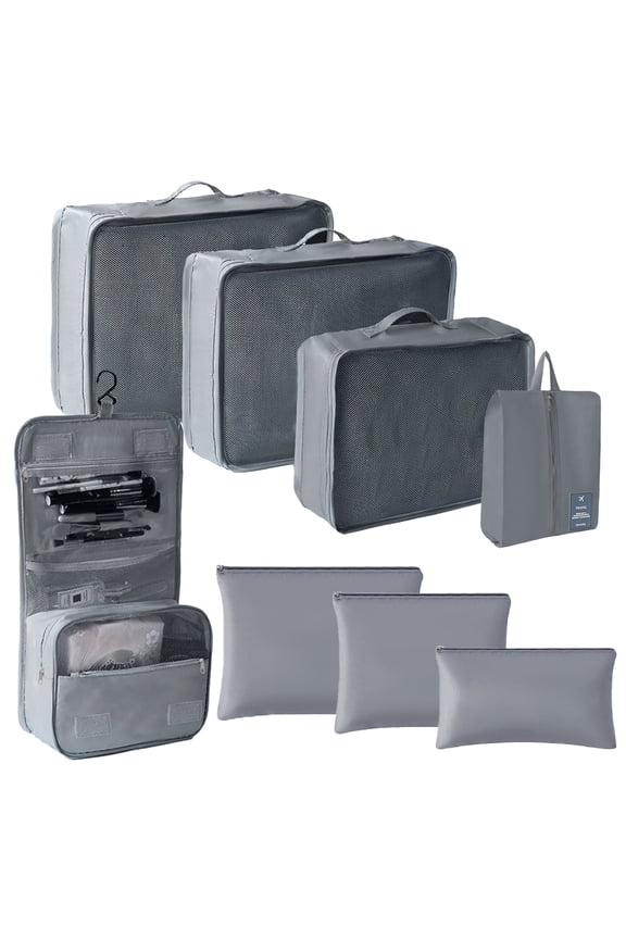 8 Pcs Packing Cubes for Travel Luggage Organizer Set for Toiletry Clothes Shoes Suitcase Organizer Bags for Trip
