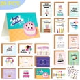 thumbnail image 1 of ﻿Lockways 20 PCS Birthday Cards Bulk, 4" x 3" Happy Birthday Card Assorted, Greeting Card with Envelopes for Mother, Dad, Family, Friends, Work and Office Celebrations, 1 of 7