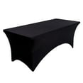thumbnail image 1 of Lockways 1 Pack Black Tablecloth (6ft Rectangle) – Stain/Wrinkle-Resistant Washable Polyester Cover for Dining, Buffet, Camping, 1 of 8