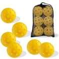 thumbnail image 1 of Lockways 6-Pack Pickleball Balls – 40-Hole Indoor/Outdoor with Bag, Balanced High Bounce, for Tournament Play, 1 of 8
