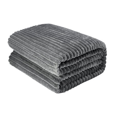 Lockways Cozy Plush Blanket Big Soft Fleece Blankets, Lightweight Queen Size Light Gray for Bed 60"x80"