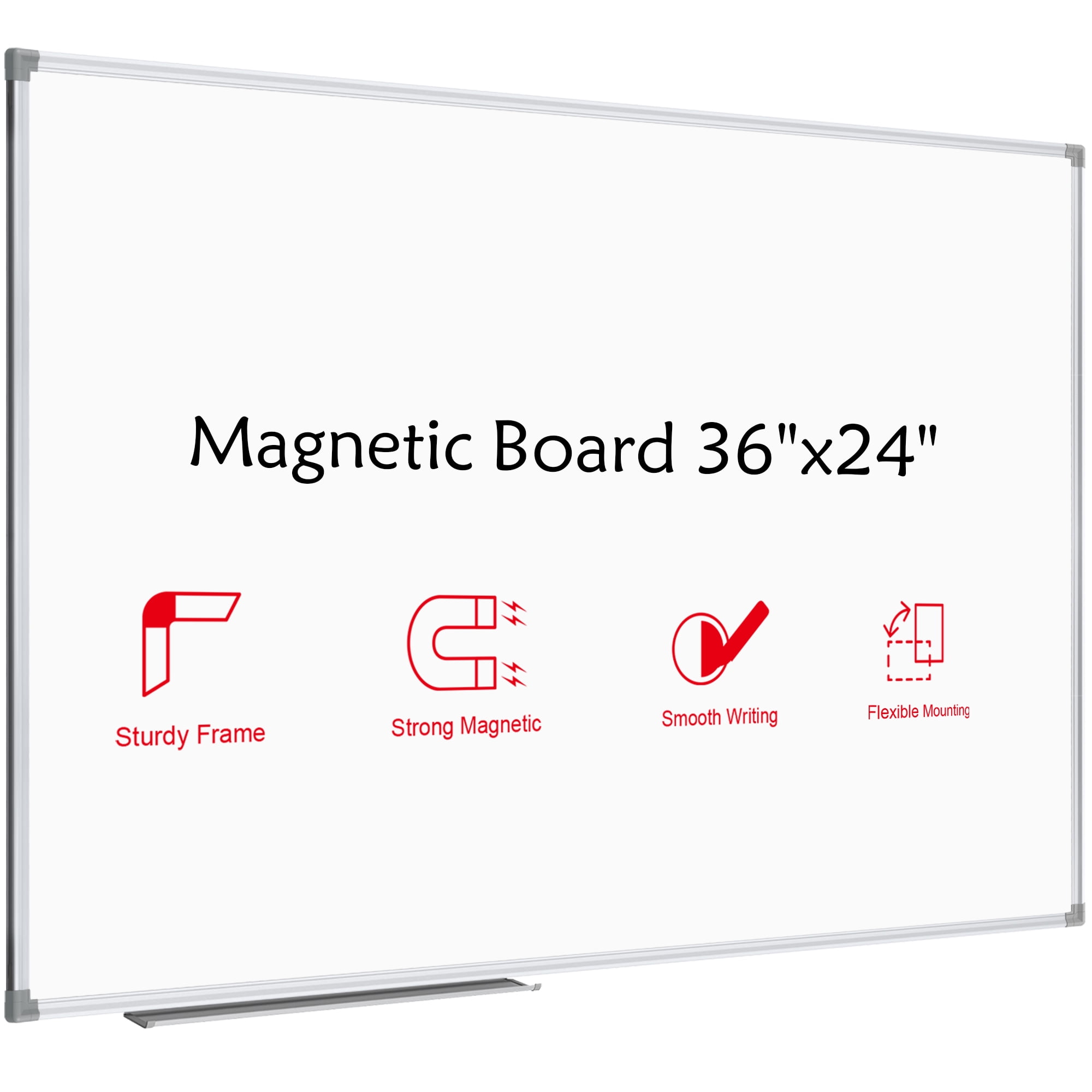 Lockways White Board 48" x 36" Dry Erase Board for Wall Large
