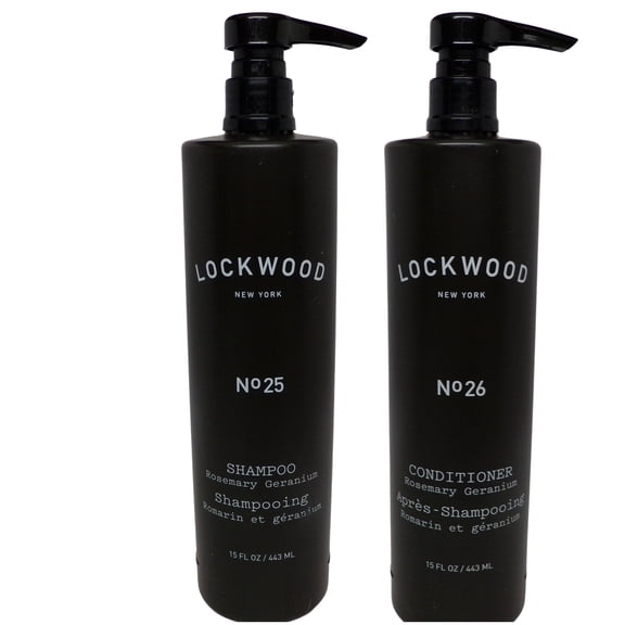 Lockwood New York No. 25 Shampoo and No. 26 Conditioner with Rosemary Geranium (15oz)