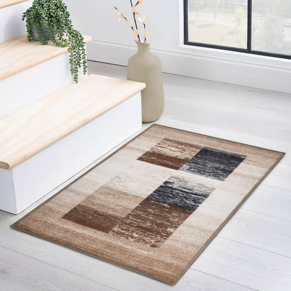 Lockwood Rustic Non-Slip Indoor Washable Area Rug by Blue Nile Nills