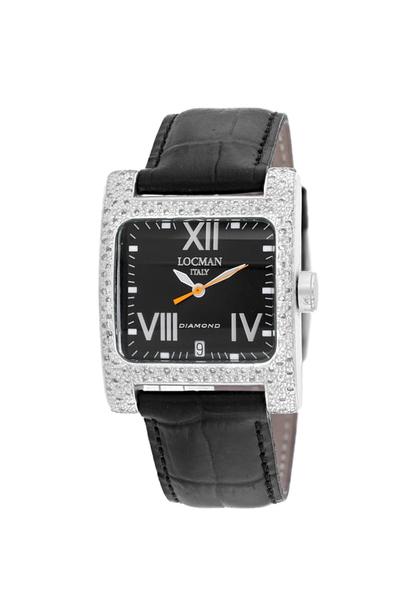 Women's Diamond Classic Black Dial Watch - 431BKD/BK LEAL