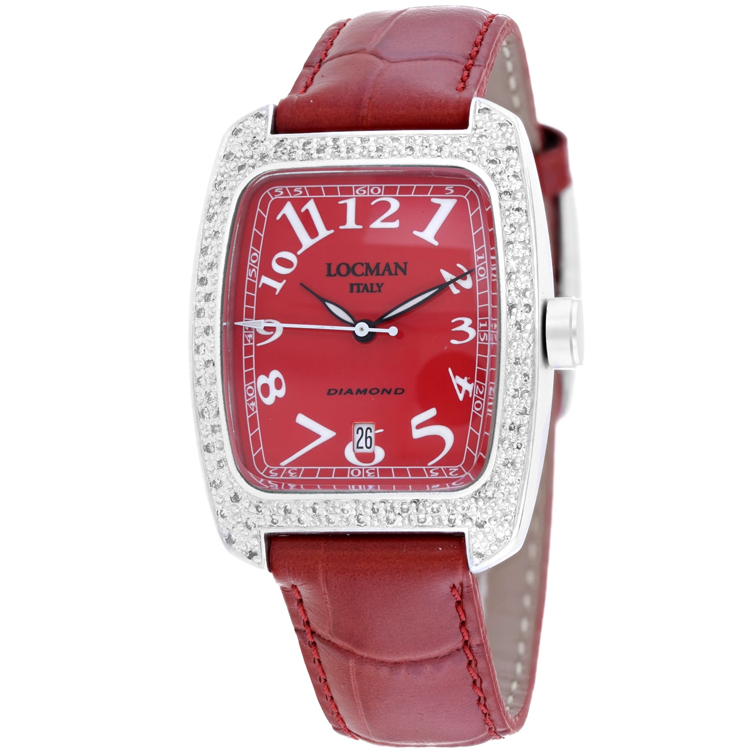 Locman Italy Watch with Red Leather Strap and Mother of Pearl dial Locman Wristwatches for sale - eBay main image 4