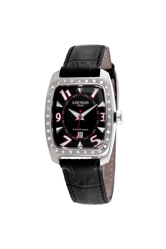 Women's Diamond Titanio Black Dial Watch - 483RDK2D/BK