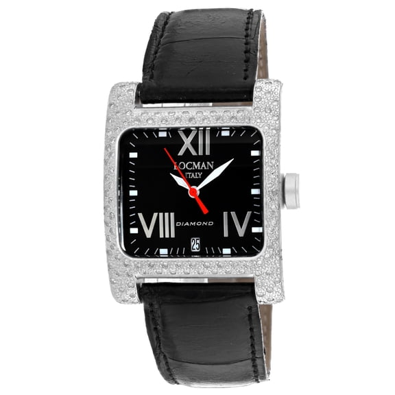 Locman Women's Diamond Classic Black Dial Watch - 431BKD