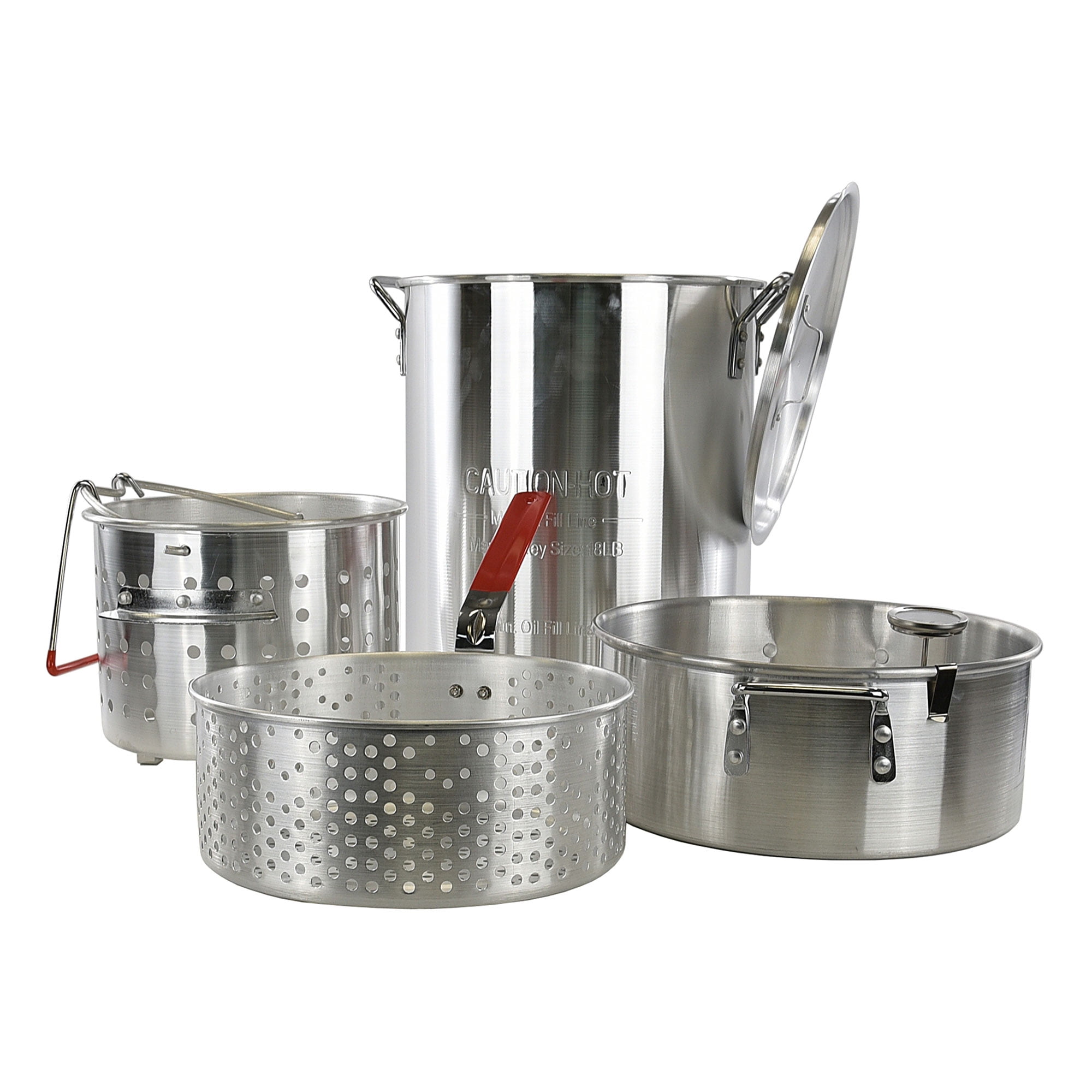 30-Quart Silver Aluminum Boiling and Steaming Pot Kit