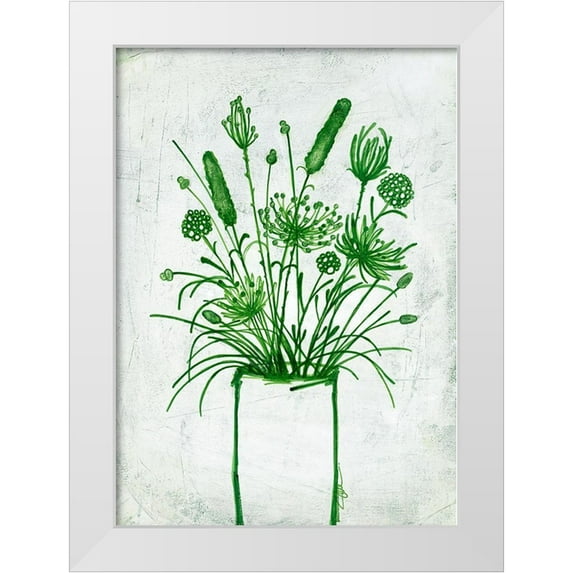 Loco, Filippo 18x24 White Modern Wood Framed Museum Art Print Titled - Fresh Greenery Florals