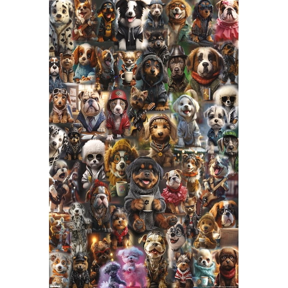Lococo Licensing - Puppy Kingdom Wall Poster, 14.725" x 22.375"