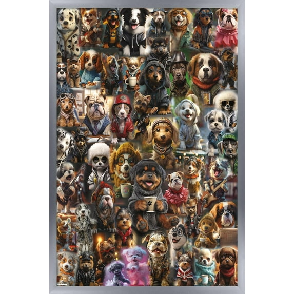 Lococo Licensing - Puppy Kingdom Wall Poster, 22.375" x 34" Framed