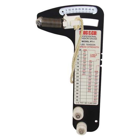 Locoloc Wire Rope Tension Gauge,70 to 800 lb PT-1