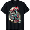 thumbnail image 1 of Locomotive Heart Cute Train Valentine's Day Boys Kids T-Shirt, 1 of 4