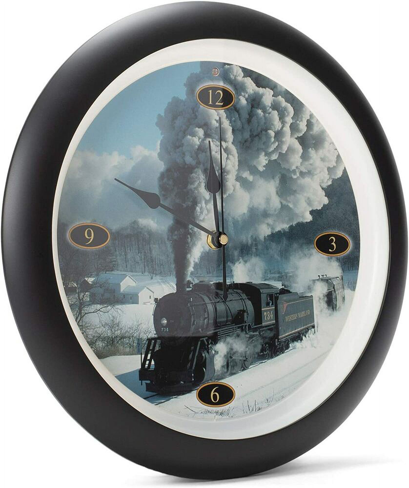 Legends Steam Engine Train Sounds 13 Inch Hanging Wall Clock