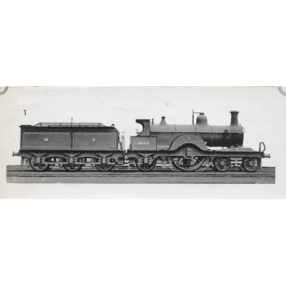 Locomotive No 1868 4-2-2 Poster Print By The Institution Of Mechanical Engineers Mary Evans (36 X 24)