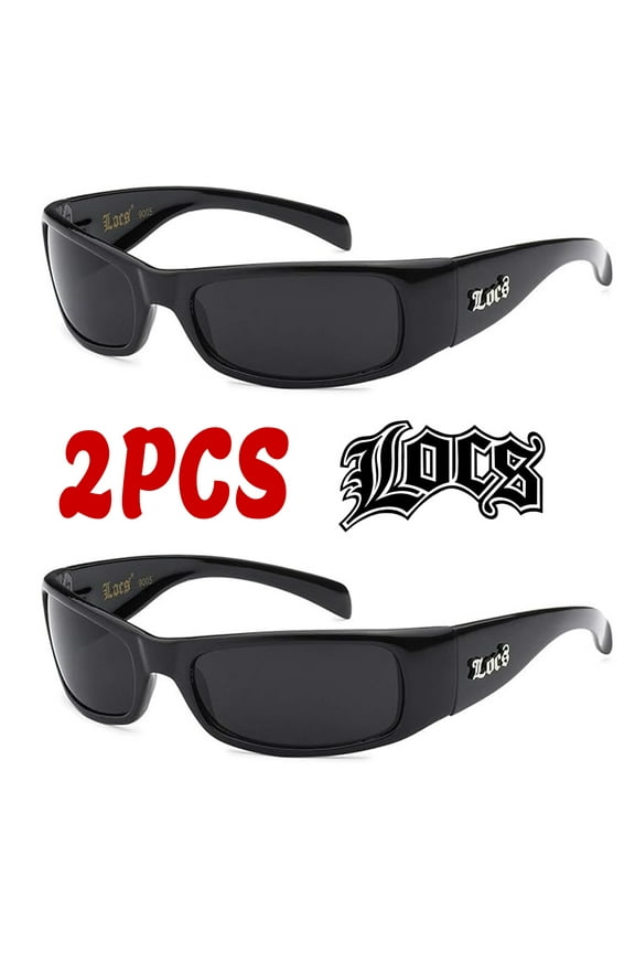 2 Pack Deal Hardcore Fashion HipHop Black Lowrider Designer Shades Sunglasses 9005