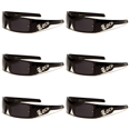 thumbnail image 1 of Locs 6 Pack HOT Black Shield Sunglasses NWT Hardcore Gangster OG Free, 1 of 1