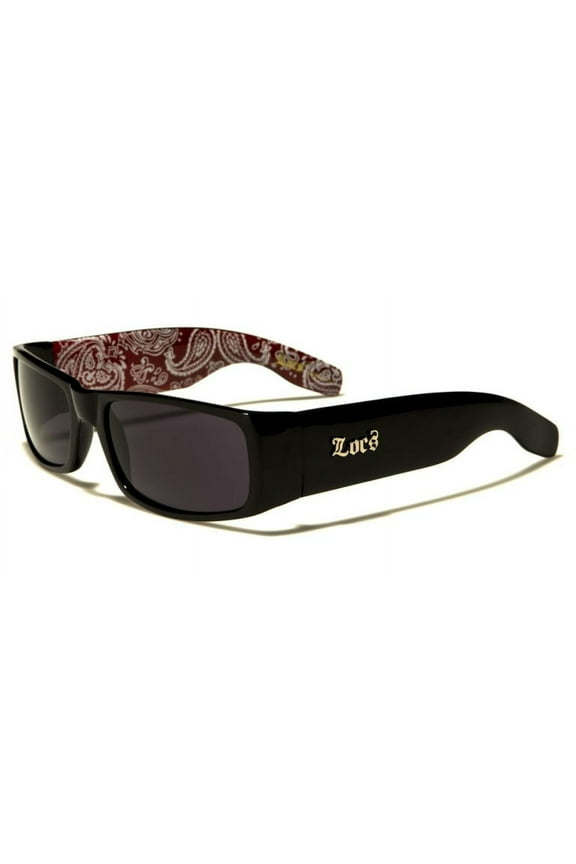 9006 Black w/ Red Bandana Sunglasses Hardcore Gangster OG