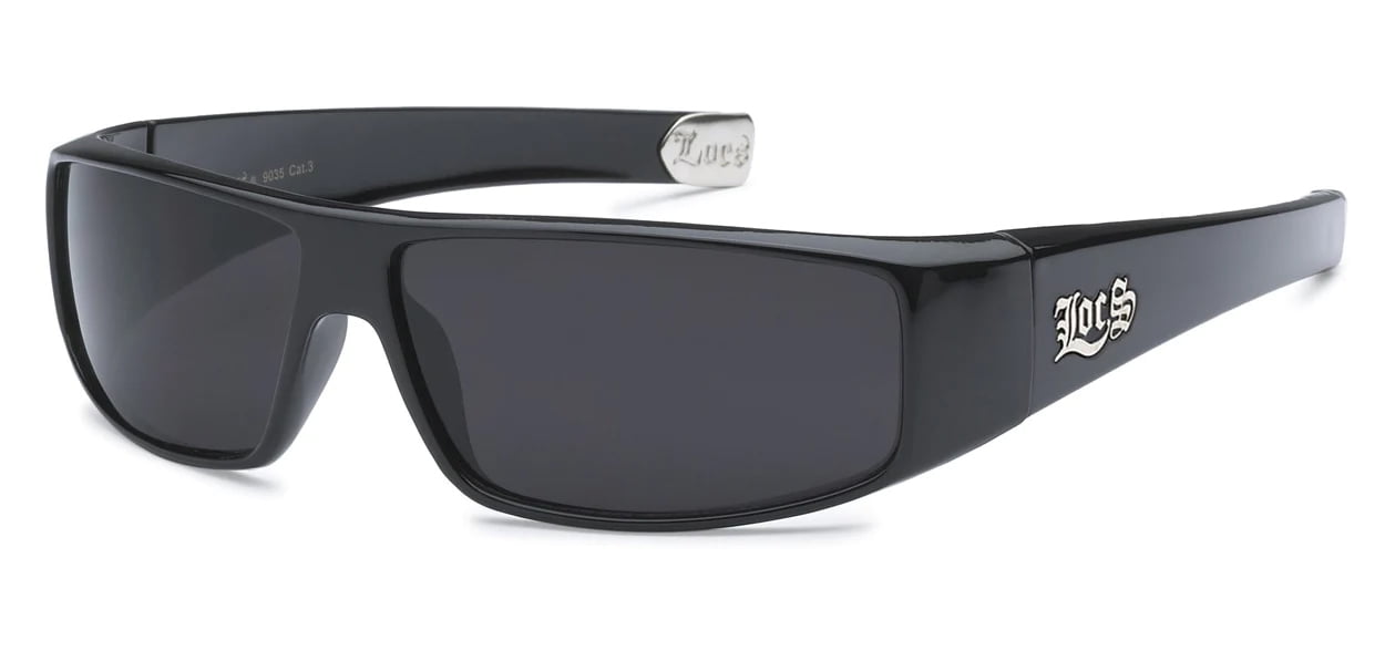 MENS LOCS OG GANGSTER LOWRIDER CHOLO DARK BLACK WRAP AROUND SHADES SUNGLASSES Walmart