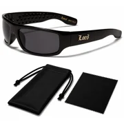 Locs All Black Classic Ganster Wrap Around Biker Sunglasses