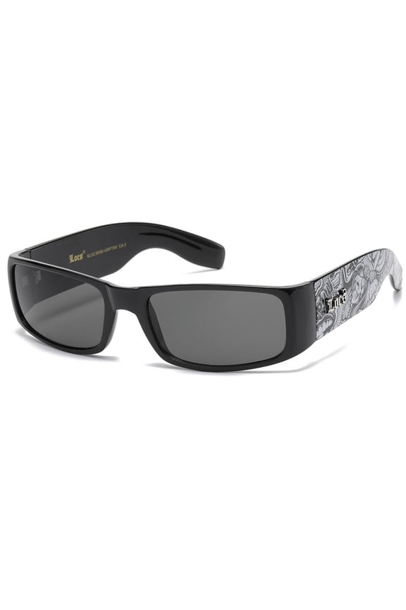 Black w/ Graffiti Skull Hardcore Sunglasses