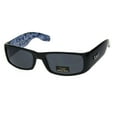 thumbnail image 1 of Locs Gangster Bandana Print Arm Classic Rectangular Cholo Sunglasses Blue Bandana, 1 of 4