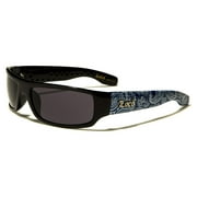 Locs Gangster Mad Dog BLUE Shades Narrow Rectangle Sunglasses BLUE Bandana