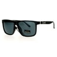 thumbnail image 1 of Locs Gangster Oversized Rectangular Horn Rim Sunglasses All Black, mens, 1 of 4