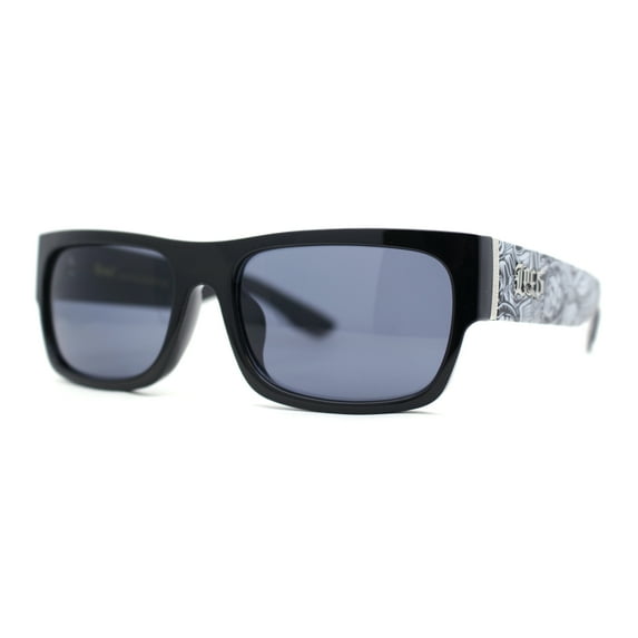 Locs Graffiti Skull Arm Cholo Gangster All Black Manly Sunglasses Gloss Black