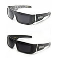 thumbnail image 1 of Locs Hardcore 2 Pack Gangster 1- Black & 1- Black w/White Bandana Sunglasses Free Shipping, 1 of 1