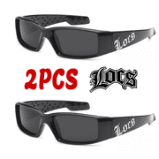 Locs Hardcore Fashion Black Lowrider Design Shades Sunglasses 9052 BK