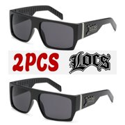 Locs Hardcore Fashion Black Lowrider Design Shades Sunglasses 91010BK