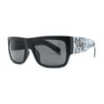 thumbnail image 1 of Locs Hardcore Large Tagging Graffiti Thick Arm Horn Rim Mad Dog Sunglasses Matte Black, 1 of 4