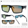 thumbnail image 1 of Locs Mens Color Mirror Flat Top Gangster Plastic Rectangle Sunglasses Orange Mirror, 1 of 8