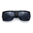 thumbnail image 1 of Locs Mens Day of Dead Skull Print Thick Arm Rectangle Horn Rim Sunglasses Black, 1 of 8